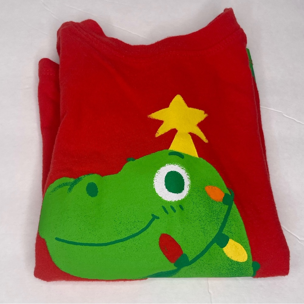 $1 Bundled💥 Old Navy Christmas Dinosaur T-shirt Sz 2T Bin R - Picture 5 of 7